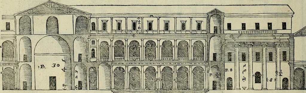 An illustration from I qvattro libri dell'architettvra di Andrea Palladio : ne' quali, dopo un breue trattato de' cinque ordini, & di quelli auertimenti, che sono piu necessarij nel fabricare;, 1570, leaf 101