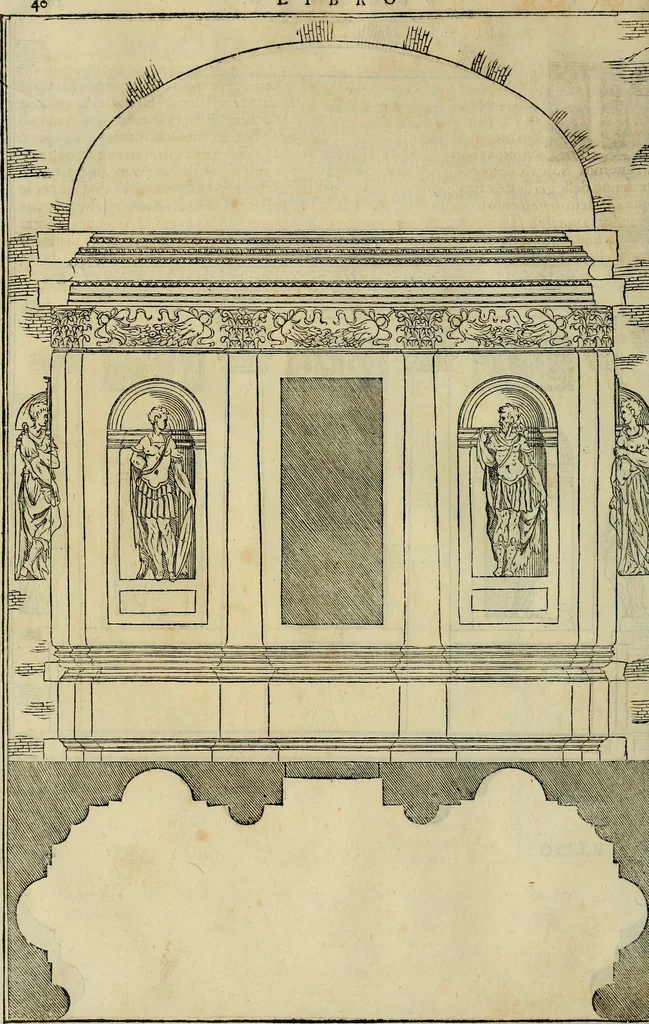 An illustration from I qvattro libri dell'architettvra di Andrea Palladio : ne' quali, dopo un breue trattato de' cinque ordini, & di quelli auertimenti, che sono piu necessarij nel fabricare;, 1570, leaf 111