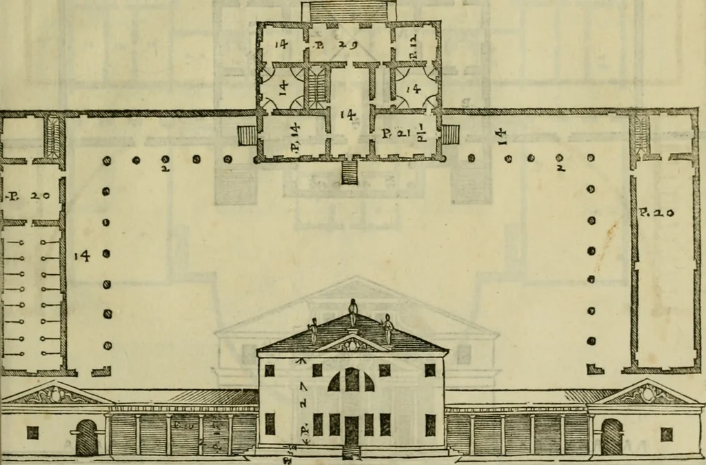 An illustration from I qvattro libri dell'architettvra di Andrea Palladio : ne' quali, dopo un breue trattato de' cinque ordini, & di quelli auertimenti, che sono piu necessarij nel fabricare;, 1570, leaf 120