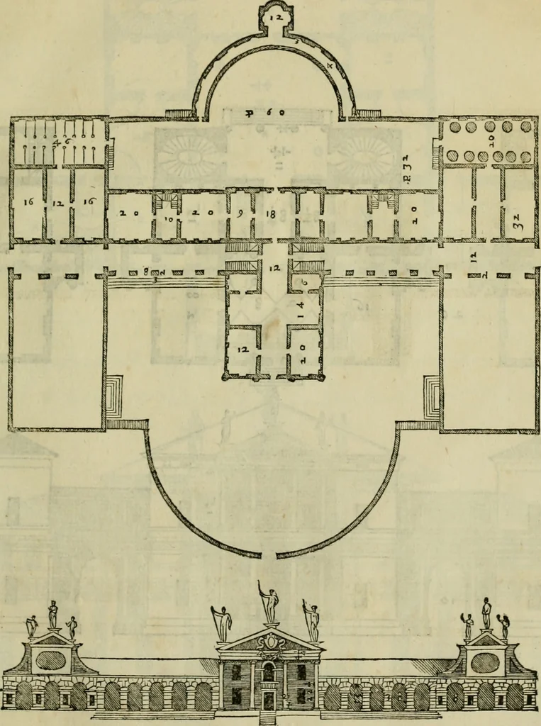 An illustration from I qvattro libri dell'architettvra di Andrea Palladio : ne' quali, dopo un breue trattato de' cinque ordini, & di quelli auertimenti, che sono piu necessarij nel fabricare;, 1570, leaf 122