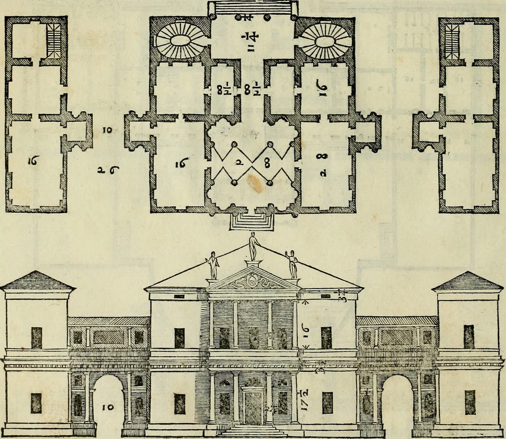 An illustration from I qvattro libri dell'architettvra di Andrea Palladio : ne' quali, dopo un breue trattato de' cinque ordini, & di quelli auertimenti, che sono piu necessarij nel fabricare;, 1570, leaf 123