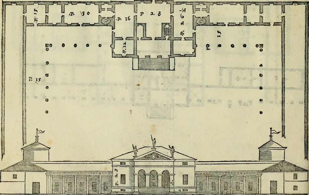 An illustration from I qvattro libri dell'architettvra di Andrea Palladio : ne' quali, dopo un breue trattato de' cinque ordini, & di quelli auertimenti, che sono piu necessarij nel fabricare;, 1570, leaf 127
