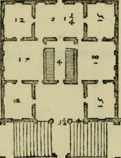 An illustration from I qvattro libri dell'architettvra di Andrea Palladio : ne' quali, dopo un breue trattato de' cinque ordini, & di quelli auertimenti, che sono piu necessarij nel fabricare;, 1570, leaf 128