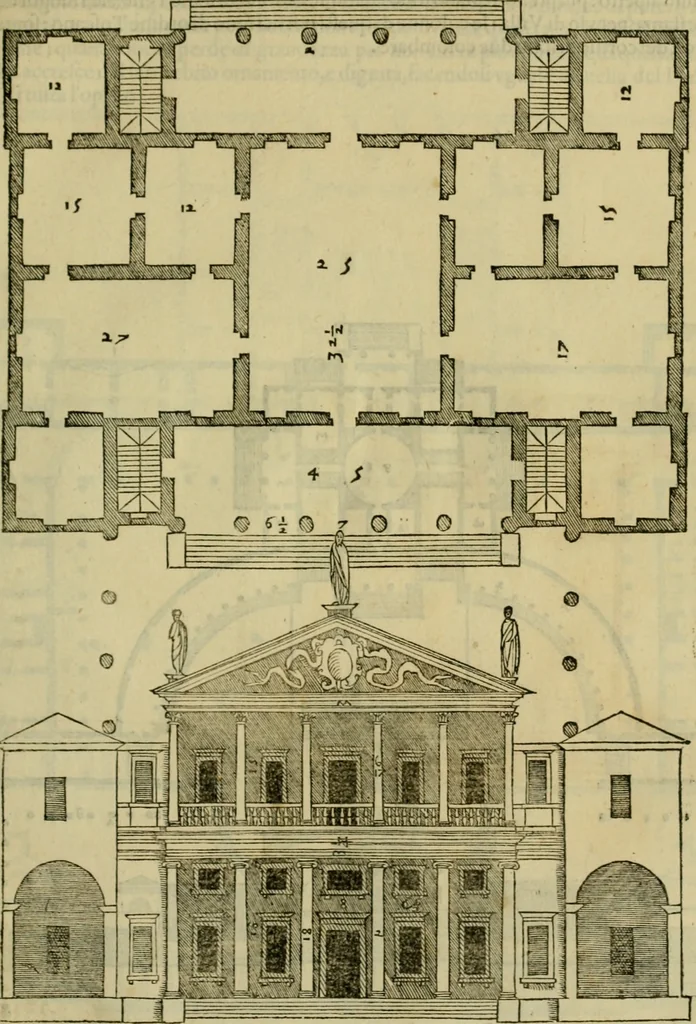 An illustration from I qvattro libri dell'architettvra di Andrea Palladio : ne' quali, dopo un breue trattato de' cinque ordini, & di quelli auertimenti, che sono piu necessarij nel fabricare;, 1570, leaf 130