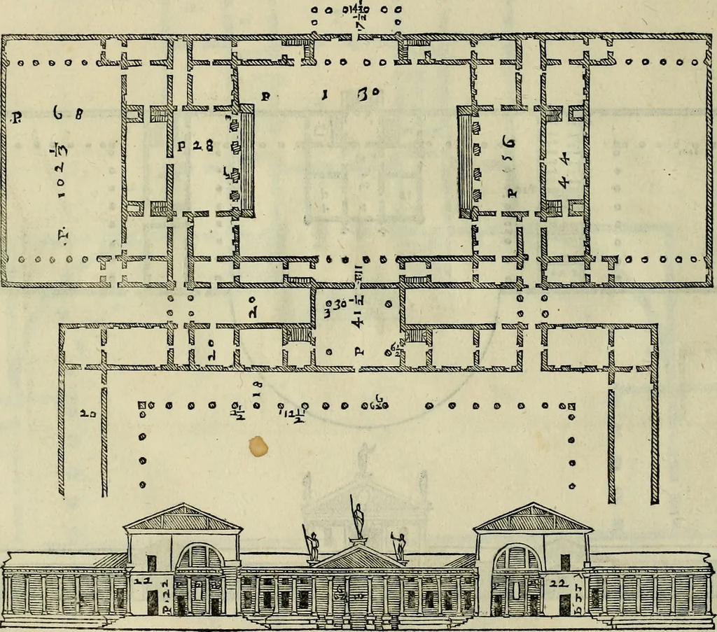 An illustration from I qvattro libri dell'architettvra di Andrea Palladio : ne' quali, dopo un breue trattato de' cinque ordini, & di quelli auertimenti, che sono piu necessarij nel fabricare;, 1570, leaf 135