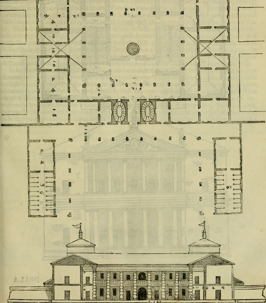 An illustration from I qvattro libri dell'architettvra di Andrea Palladio : ne' quali, dopo un breue trattato de' cinque ordini, & di quelli auertimenti, che sono piu necessarij nel fabricare;, 1570, leaf 138