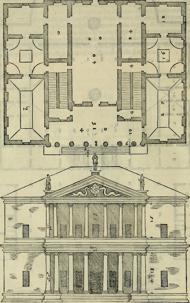 An illustration from I qvattro libri dell'architettvra di Andrea Palladio : ne' quali, dopo un breue trattato de' cinque ordini, & di quelli auertimenti, che sono piu necessarij nel fabricare;, 1570, leaf 139