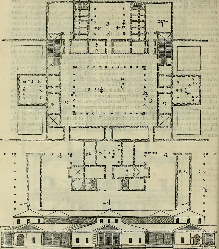 An illustration from I qvattro libri dell'architettvra di Andrea Palladio : ne' quali, dopo un breue trattato de' cinque ordini, & di quelli auertimenti, che sono piu necessarij nel fabricare;, 1570, leaf 141