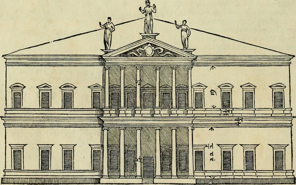 An illustration from I qvattro libri dell'architettvra di Andrea Palladio : ne' quali, dopo un breue trattato de' cinque ordini, & di quelli auertimenti, che sono piu necessarij nel fabricare;, 1570, leaf 145