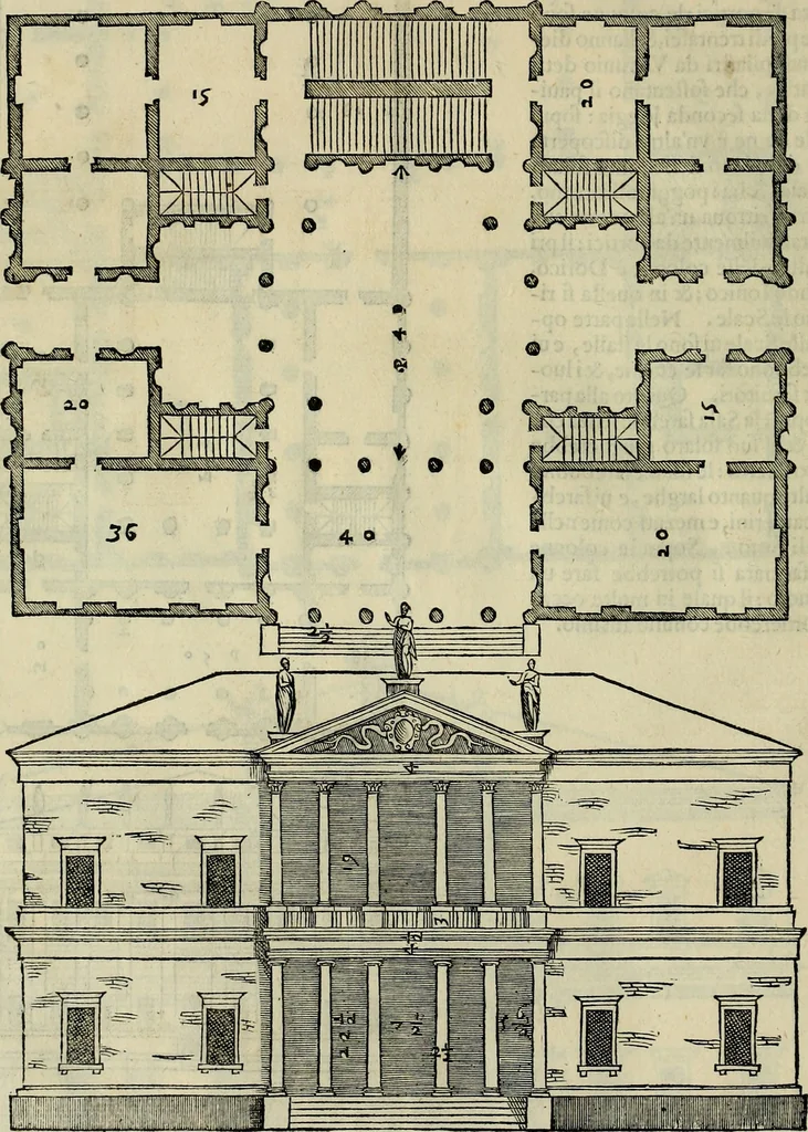 An illustration from I qvattro libri dell'architettvra di Andrea Palladio : ne' quali, dopo un breue trattato de' cinque ordini, & di quelli auertimenti, che sono piu necessarij nel fabricare;, 1570, leaf 147
