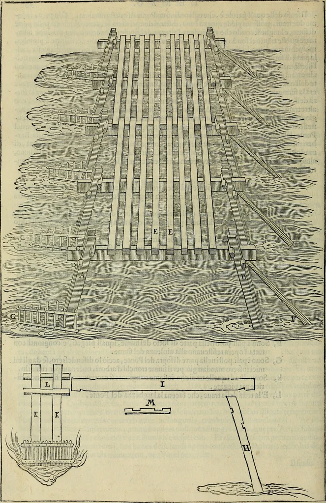 An illustration from I qvattro libri dell'architettvra di Andrea Palladio : ne' quali, dopo un breue trattato de' cinque ordini, & di quelli auertimenti, che sono piu necessarij nel fabricare;, 1570, leaf 165