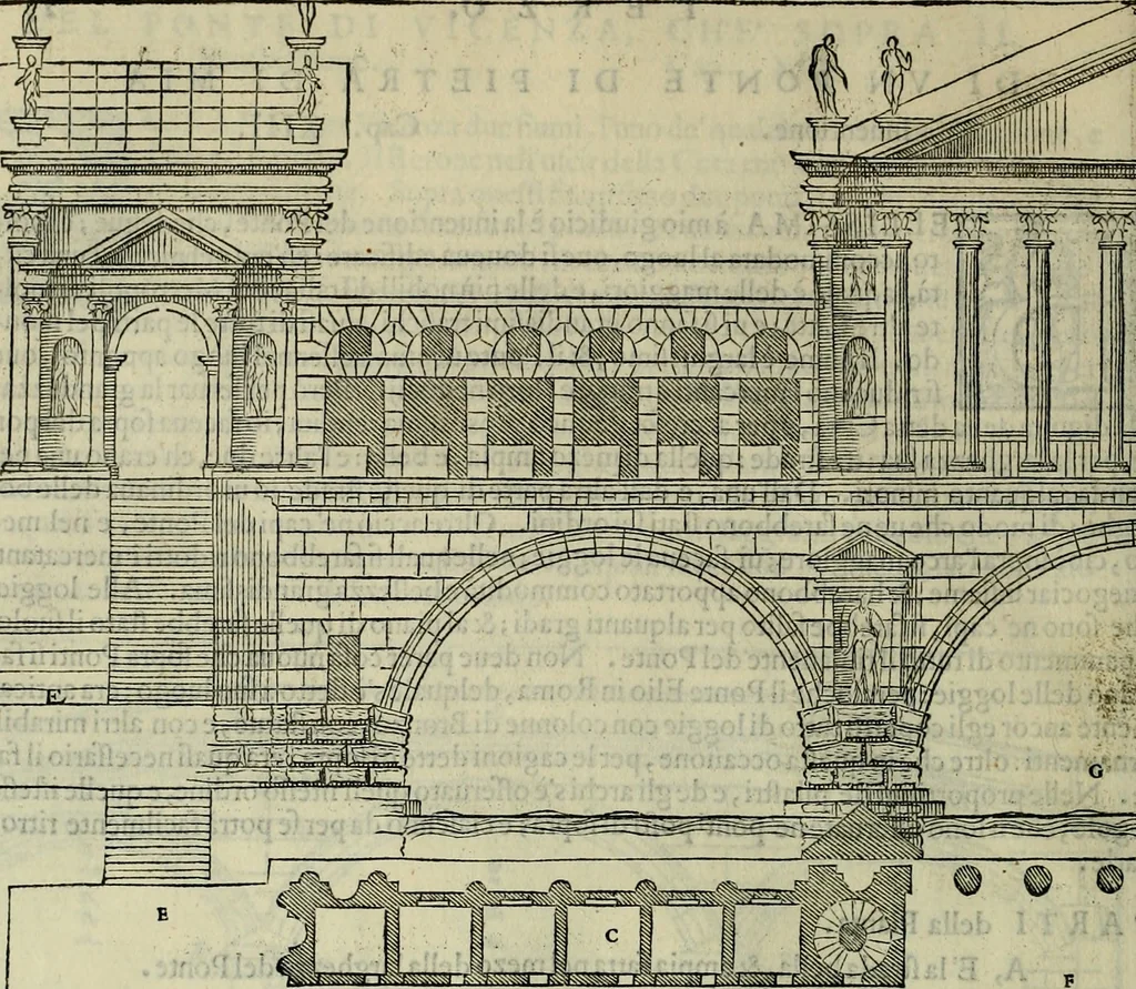 An illustration from I qvattro libri dell'architettvra di Andrea Palladio : ne' quali, dopo un breue trattato de' cinque ordini, & di quelli auertimenti, che sono piu necessarij nel fabricare;, 1570, leaf 177