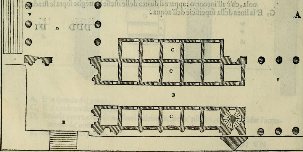An illustration from I qvattro libri dell'architettvra di Andrea Palladio : ne' quali, dopo un breue trattato de' cinque ordini, & di quelli auertimenti, che sono piu necessarij nel fabricare;, 1570, leaf 177
