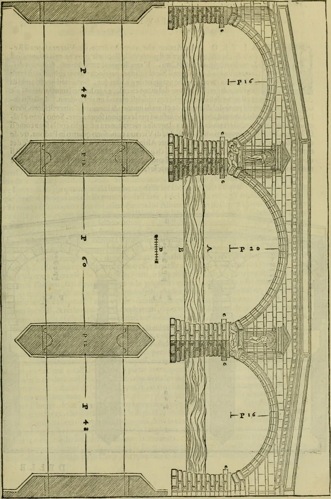 An illustration from I qvattro libri dell'architettvra di Andrea Palladio : ne' quali, dopo un breue trattato de' cinque ordini, & di quelli auertimenti, che sono piu necessarij nel fabricare;, 1570, leaf 180