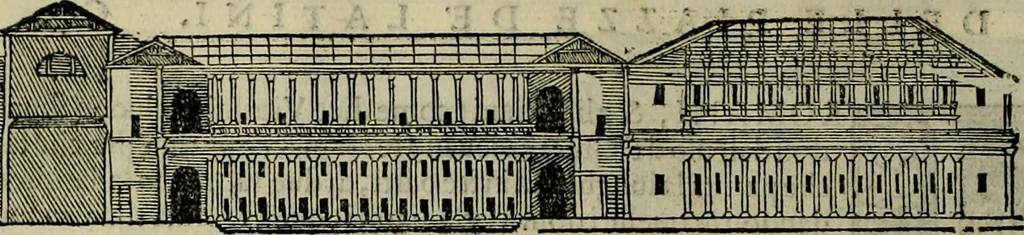An illustration from I qvattro libri dell'architettvra di Andrea Palladio : ne' quali, dopo un breue trattato de' cinque ordini, & di quelli auertimenti, che sono piu necessarij nel fabricare;, 1570, leaf 187