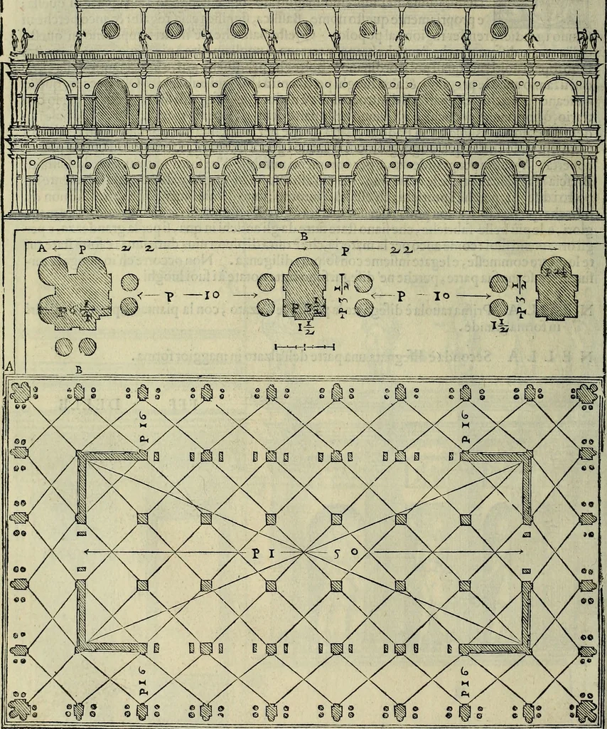 An illustration from I qvattro libri dell'architettvra di Andrea Palladio : ne' quali, dopo un breue trattato de' cinque ordini, & di quelli auertimenti, che sono piu necessarij nel fabricare;, 1570, leaf 193