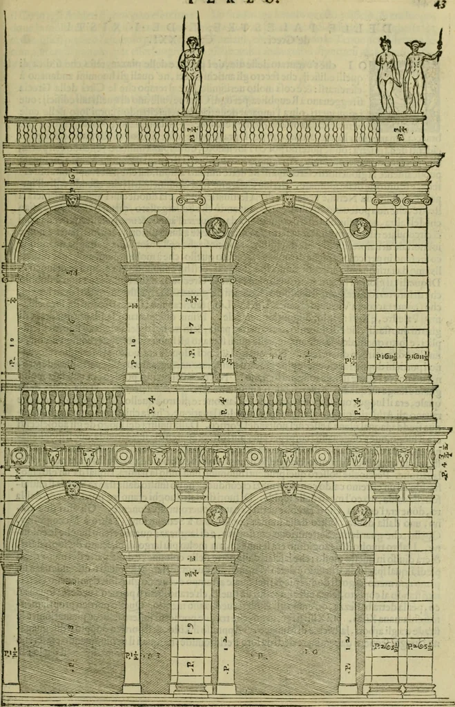An illustration from I qvattro libri dell'architettvra di Andrea Palladio : ne' quali, dopo un breue trattato de' cinque ordini, & di quelli auertimenti, che sono piu necessarij nel fabricare;, 1570, leaf 194