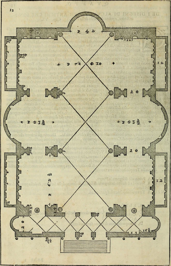An illustration from I qvattro libri dell'architettvra di Andrea Palladio : ne' quali, dopo un breue trattato de' cinque ordini, & di quelli auertimenti, che sono piu necessarij nel fabricare;, 1570, leaf 211