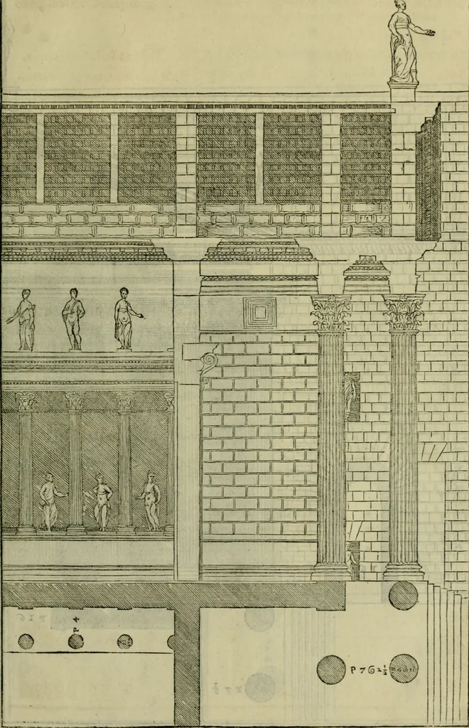 An illustration from I qvattro libri dell'architettvra di Andrea Palladio : ne' quali, dopo un breue trattato de' cinque ordini, & di quelli auertimenti, che sono piu necessarij nel fabricare;, 1570, leaf 216