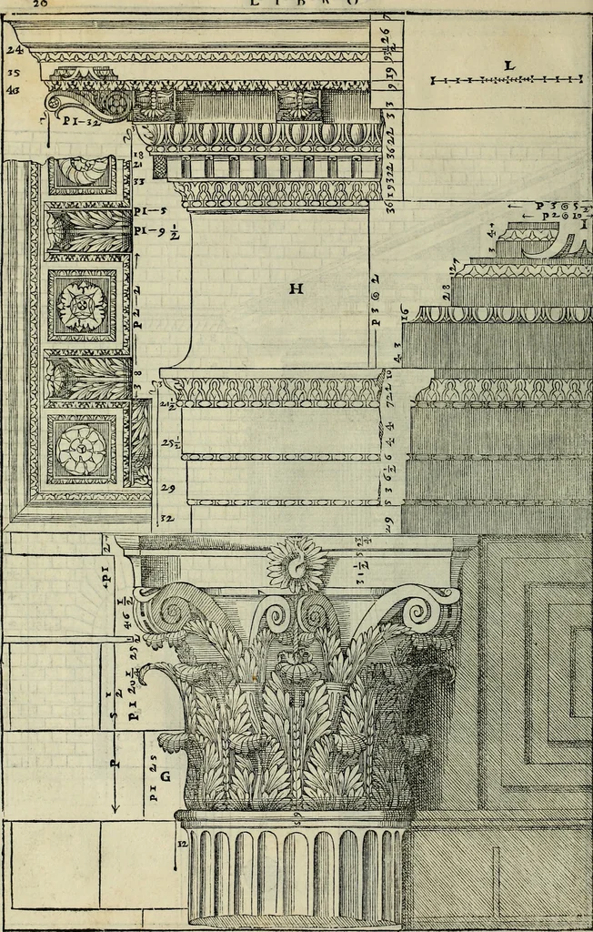 An illustration from I qvattro libri dell'architettvra di Andrea Palladio : ne' quali, dopo un breue trattato de' cinque ordini, & di quelli auertimenti, che sono piu necessarij nel fabricare;, 1570, leaf 219
