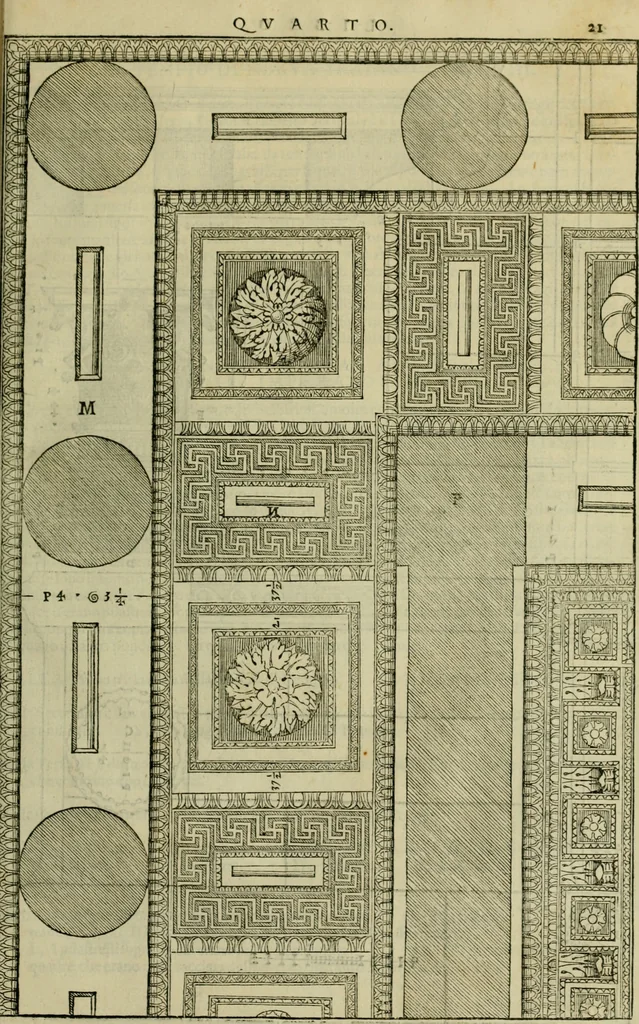 An illustration from I qvattro libri dell'architettvra di Andrea Palladio : ne' quali, dopo un breue trattato de' cinque ordini, & di quelli auertimenti, che sono piu necessarij nel fabricare;, 1570, leaf 220