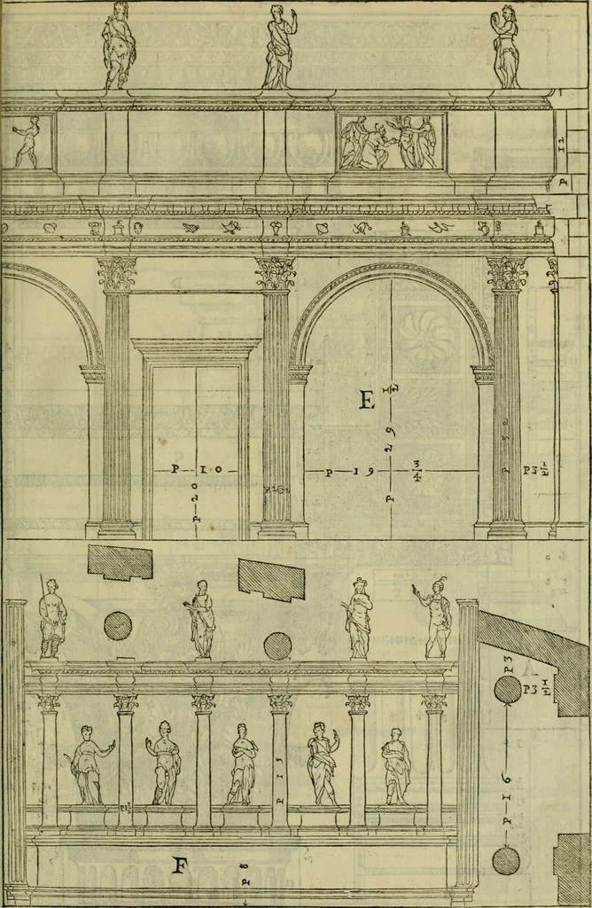 An illustration from I qvattro libri dell'architettvra di Andrea Palladio : ne' quali, dopo un breue trattato de' cinque ordini, & di quelli auertimenti, che sono piu necessarij nel fabricare;, 1570, leaf 226