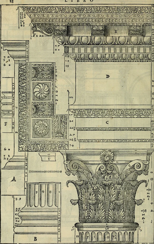 An illustration from I qvattro libri dell'architettvra di Andrea Palladio : ne' quali, dopo un breue trattato de' cinque ordini, & di quelli auertimenti, che sono piu necessarij nel fabricare;, 1570, leaf 227