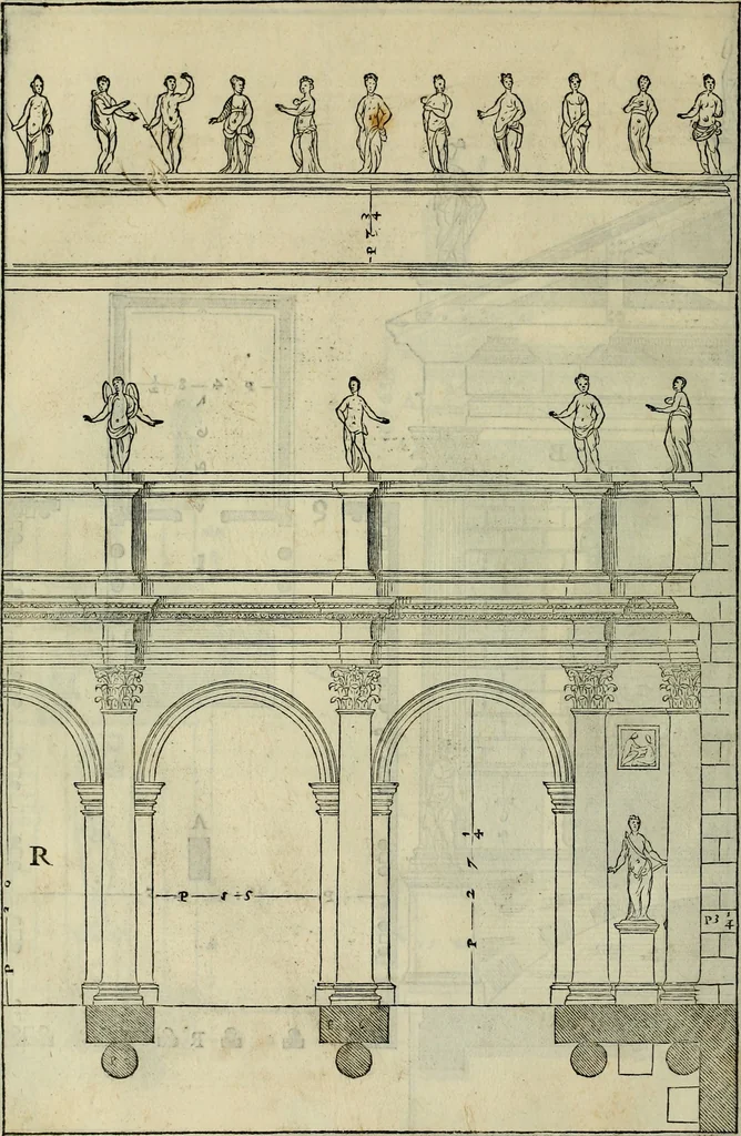 An illustration from I qvattro libri dell'architettvra di Andrea Palladio : ne' quali, dopo un breue trattato de' cinque ordini, & di quelli auertimenti, che sono piu necessarij nel fabricare;, 1570, leaf 233