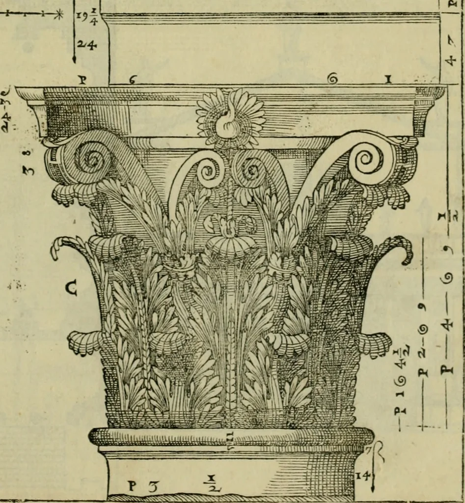 An illustration from I qvattro libri dell'architettvra di Andrea Palladio : ne' quali, dopo un breue trattato de' cinque ordini, & di quelli auertimenti, che sono piu necessarij nel fabricare;, 1570, leaf 234