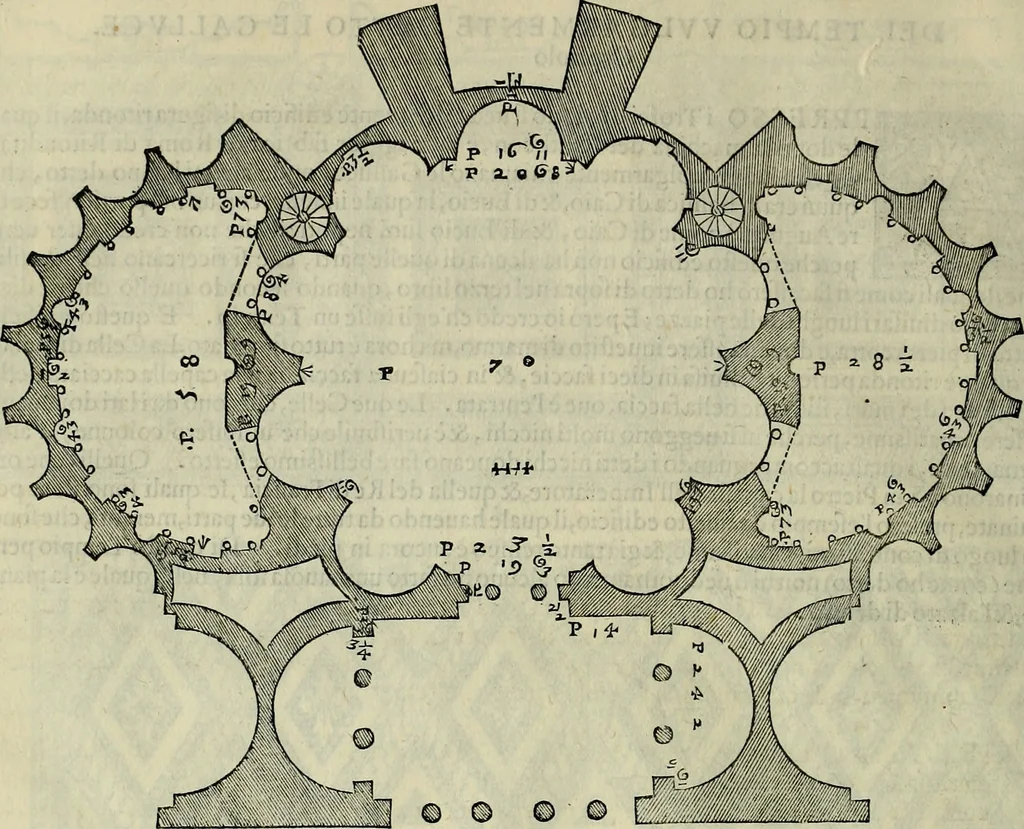 An illustration from I qvattro libri dell'architettvra di Andrea Palladio : ne' quali, dopo un breue trattato de' cinque ordini, & di quelli auertimenti, che sono piu necessarij nel fabricare;, 1570, leaf 239