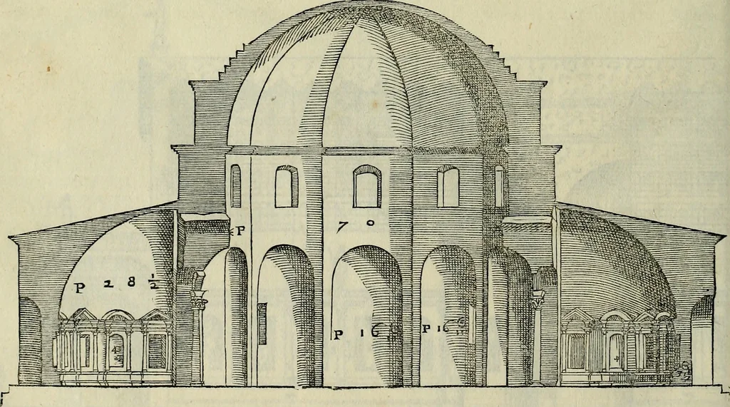 An illustration from I qvattro libri dell'architettvra di Andrea Palladio : ne' quali, dopo un breue trattato de' cinque ordini, & di quelli auertimenti, che sono piu necessarij nel fabricare;, 1570, leaf 239
