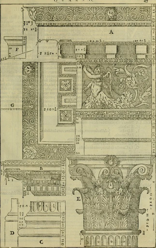 An illustration from I qvattro libri dell'architettvra di Andrea Palladio : ne' quali, dopo un breue trattato de' cinque ordini, & di quelli auertimenti, che sono piu necessarij nel fabricare;, 1570, leaf 246