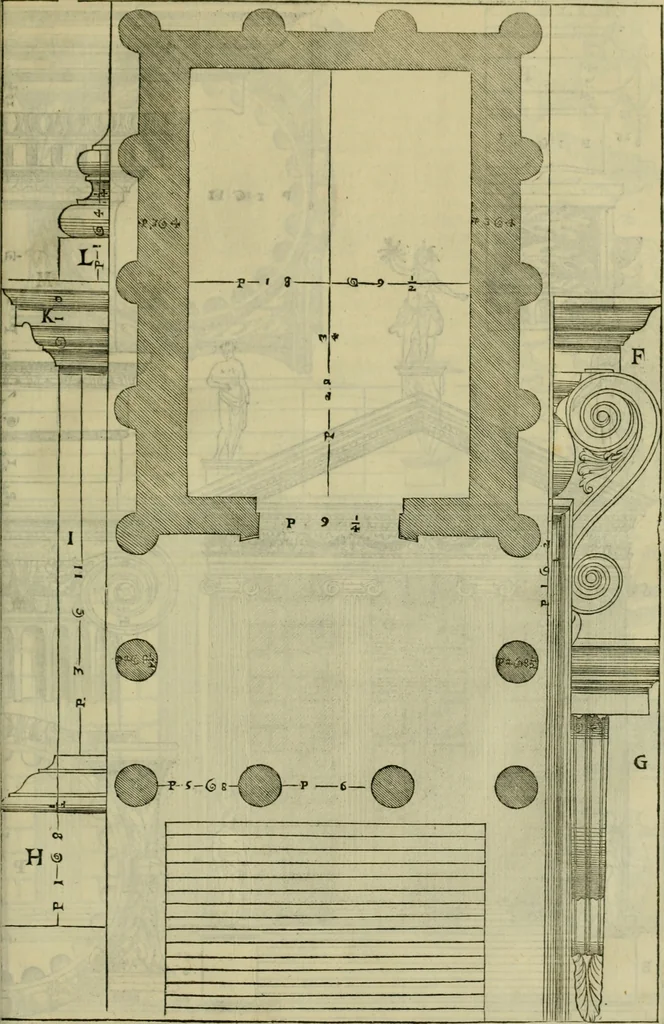 An illustration from I qvattro libri dell'architettvra di Andrea Palladio : ne' quali, dopo un breue trattato de' cinque ordini, & di quelli auertimenti, che sono piu necessarij nel fabricare;, 1570, leaf 248