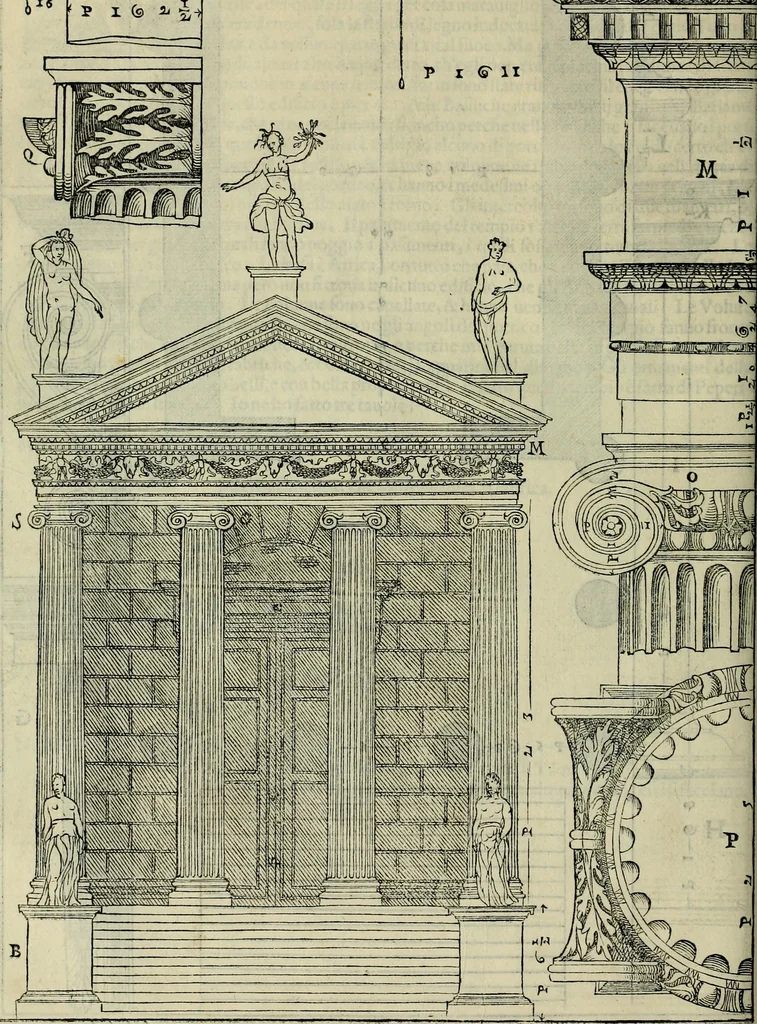 An illustration from I qvattro libri dell'architettvra di Andrea Palladio : ne' quali, dopo un breue trattato de' cinque ordini, & di quelli auertimenti, che sono piu necessarij nel fabricare;, 1570, leaf 249
