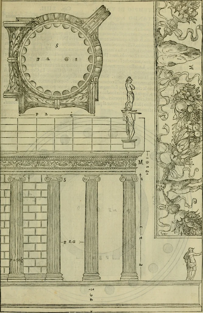 An illustration from I qvattro libri dell'architettvra di Andrea Palladio : ne' quali, dopo un breue trattato de' cinque ordini, & di quelli auertimenti, che sono piu necessarij nel fabricare;, 1570, leaf 250