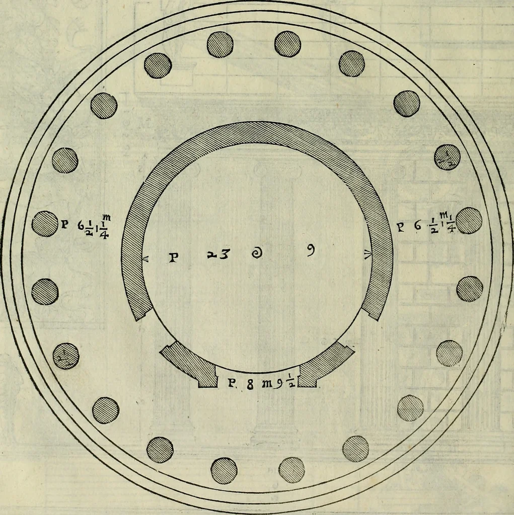 An illustration from I qvattro libri dell'architettvra di Andrea Palladio : ne' quali, dopo un breue trattato de' cinque ordini, & di quelli auertimenti, che sono piu necessarij nel fabricare;, 1570, leaf 251