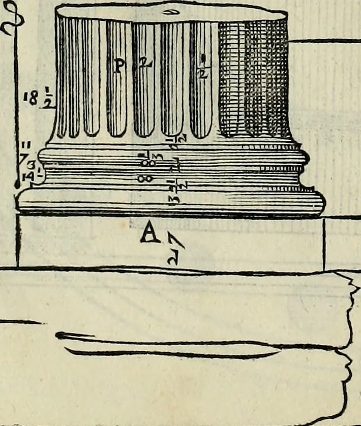 An illustration from I qvattro libri dell'architettvra di Andrea Palladio : ne' quali, dopo un breue trattato de' cinque ordini, & di quelli auertimenti, che sono piu necessarij nel fabricare;, 1570, leaf 253