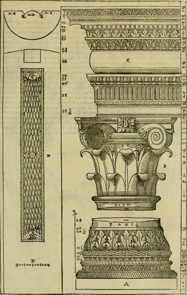 An illustration from I qvattro libri dell'architettvra di Andrea Palladio : ne' quali, dopo un breue trattato de' cinque ordini, & di quelli auertimenti, che sono piu necessarij nel fabricare;, 1570, leaf 262