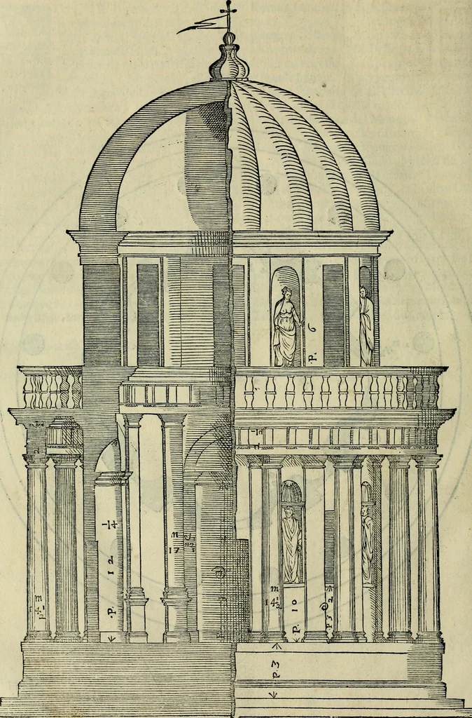 An illustration from I qvattro libri dell'architettvra di Andrea Palladio : ne' quali, dopo un breue trattato de' cinque ordini, & di quelli auertimenti, che sono piu necessarij nel fabricare;, 1570, leaf 265