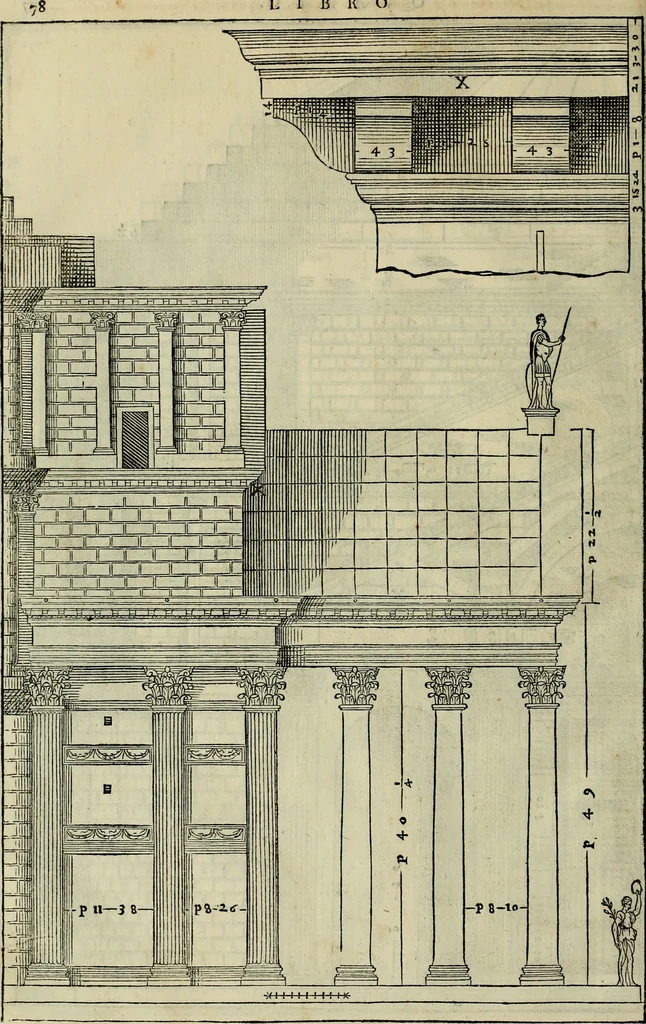 An illustration from I qvattro libri dell'architettvra di Andrea Palladio : ne' quali, dopo un breue trattato de' cinque ordini, & di quelli auertimenti, che sono piu necessarij nel fabricare;, 1570, leaf 277