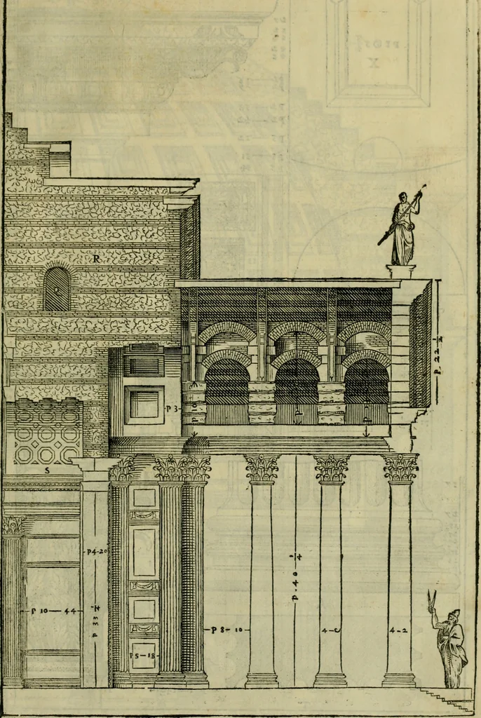 An illustration from I qvattro libri dell'architettvra di Andrea Palladio : ne' quali, dopo un breue trattato de' cinque ordini, & di quelli auertimenti, che sono piu necessarij nel fabricare;, 1570, leaf 278
