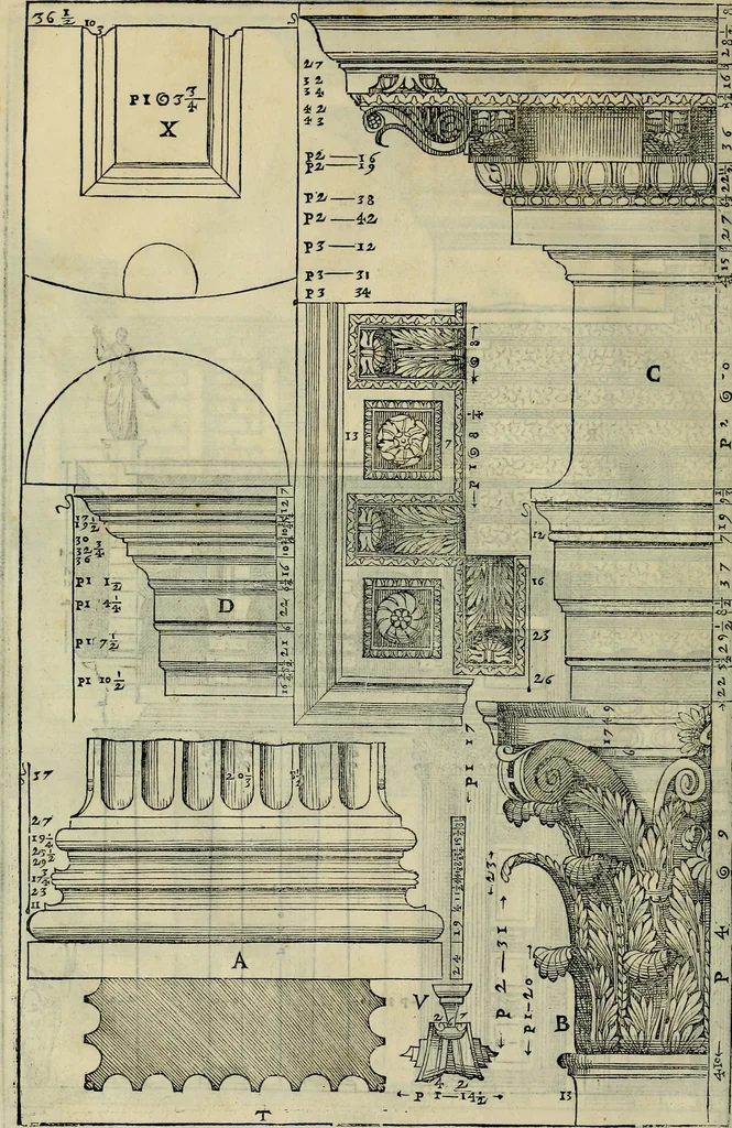 An illustration from I qvattro libri dell'architettvra di Andrea Palladio : ne' quali, dopo un breue trattato de' cinque ordini, & di quelli auertimenti, che sono piu necessarij nel fabricare;, 1570, leaf 279