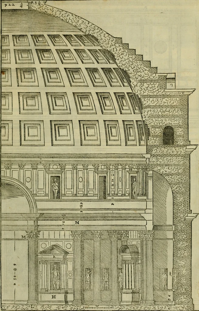 An illustration from I qvattro libri dell'architettvra di Andrea Palladio : ne' quali, dopo un breue trattato de' cinque ordini, & di quelli auertimenti, che sono piu necessarij nel fabricare;, 1570, leaf 280