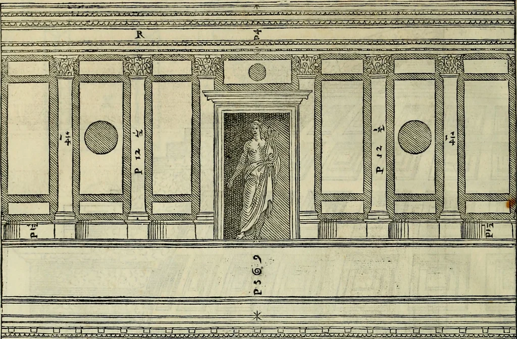 An illustration from I qvattro libri dell'architettvra di Andrea Palladio : ne' quali, dopo un breue trattato de' cinque ordini, & di quelli auertimenti, che sono piu necessarij nel fabricare;, 1570, leaf 281