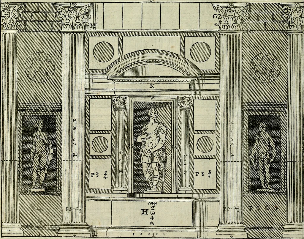 An illustration from I qvattro libri dell'architettvra di Andrea Palladio : ne' quali, dopo un breue trattato de' cinque ordini, & di quelli auertimenti, che sono piu necessarij nel fabricare;, 1570, leaf 281