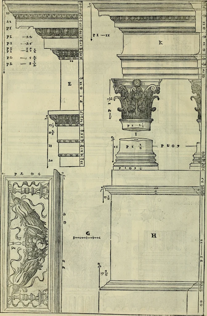 An illustration from I qvattro libri dell'architettvra di Andrea Palladio : ne' quali, dopo un breue trattato de' cinque ordini, & di quelli auertimenti, che sono piu necessarij nel fabricare;, 1570, leaf 283
