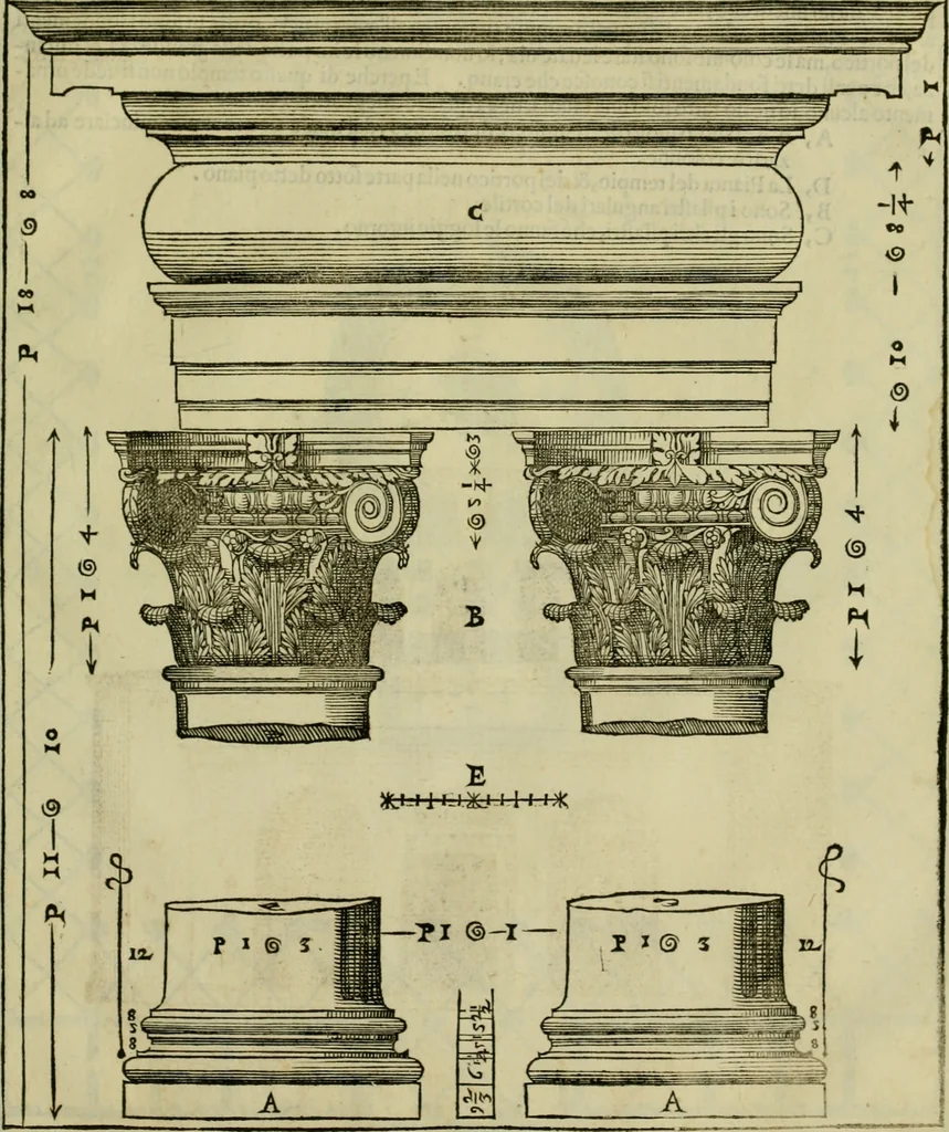 An illustration from I qvattro libri dell'architettvra di Andrea Palladio : ne' quali, dopo un breue trattato de' cinque ordini, & di quelli auertimenti, che sono piu necessarij nel fabricare;, 1570, leaf 286