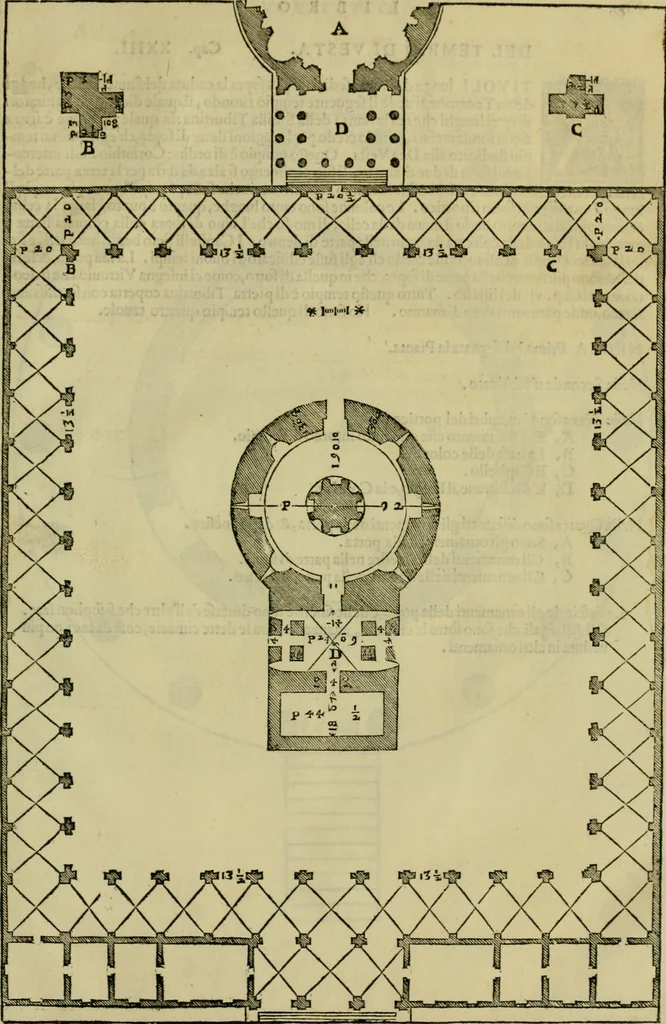 An illustration from I qvattro libri dell'architettvra di Andrea Palladio : ne' quali, dopo un breue trattato de' cinque ordini, & di quelli auertimenti, che sono piu necessarij nel fabricare;, 1570, leaf 288