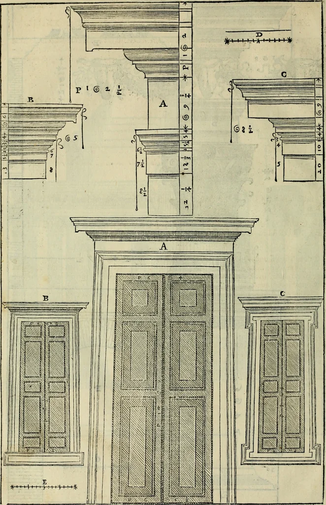 An illustration from I qvattro libri dell'architettvra di Andrea Palladio : ne' quali, dopo un breue trattato de' cinque ordini, & di quelli auertimenti, che sono piu necessarij nel fabricare;, 1570, leaf 293
