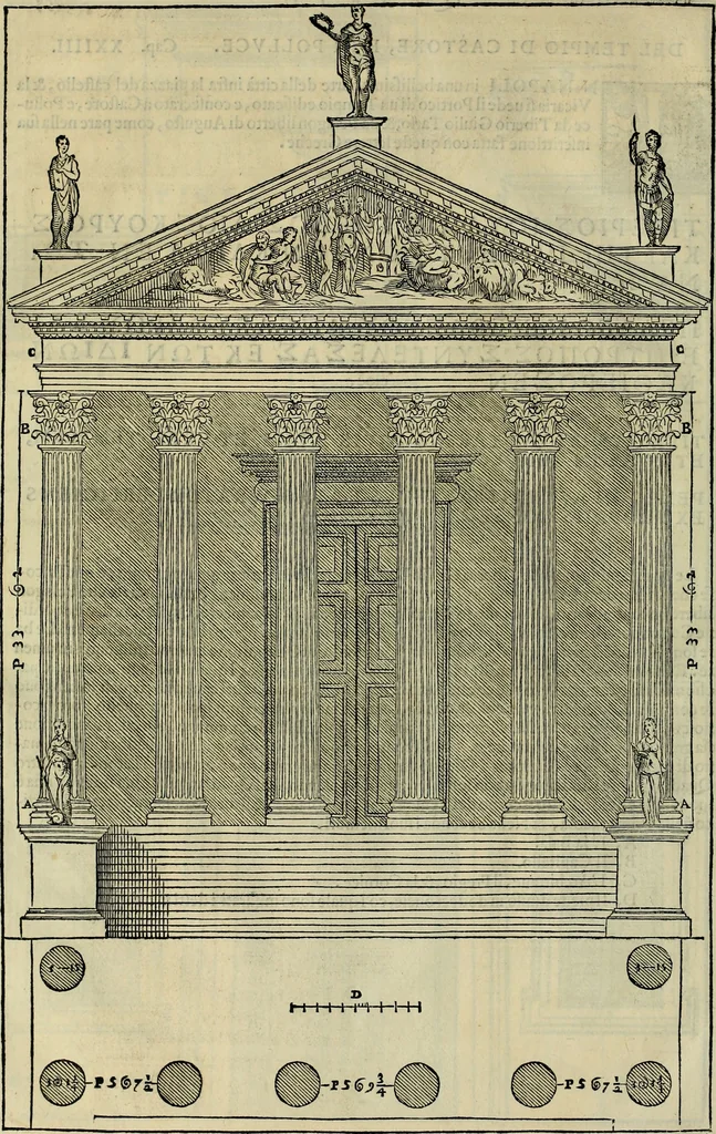 An illustration from I qvattro libri dell'architettvra di Andrea Palladio : ne' quali, dopo un breue trattato de' cinque ordini, & di quelli auertimenti, che sono piu necessarij nel fabricare;, 1570, leaf 295